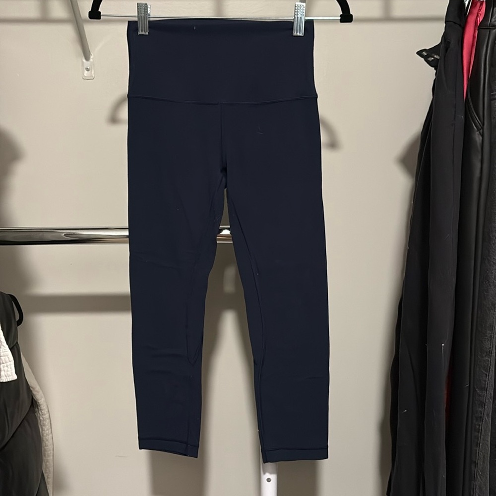 lululemon align crop navy leggings size 4